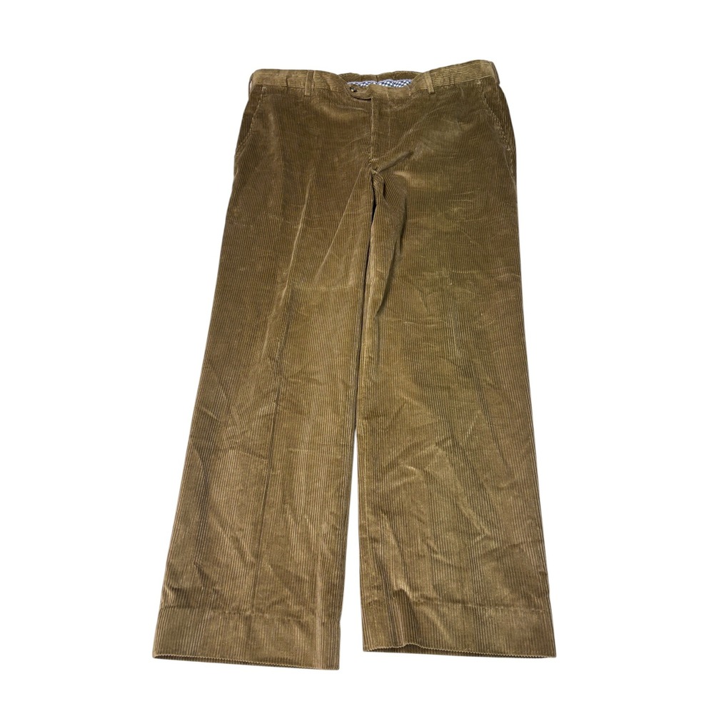 Berle‎ Duca Visconti di Modrone Corduroy Pants Mens 40X30 Brown Italian Fabric